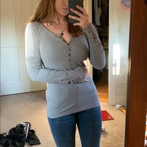 Gray Hollister long sleeve shirt